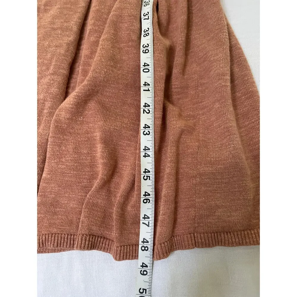 Free People Beach Long Terracotta Sweater Cardigan Robe size XS